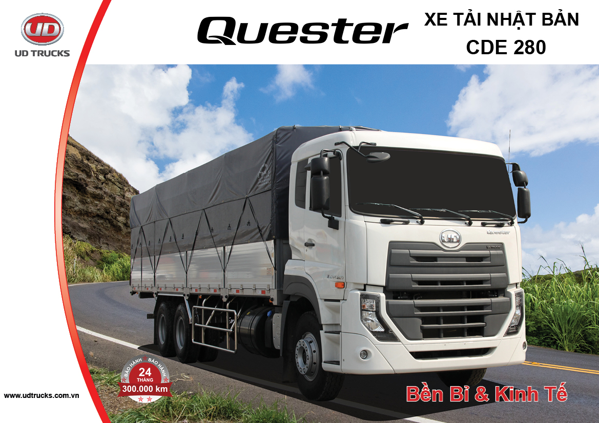 XE TẢI THÙNG MUI BẠT UD QUESTER CDE280